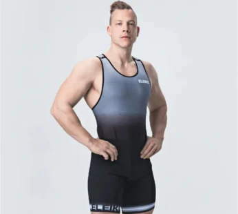 Men Powerlift Suspenders Suit Wrestling Singlets Skinsuit Bodysuit