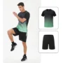 Fitness Clothes Ice Silk Quick Drying T-shirt Suit Men Short Sleeve